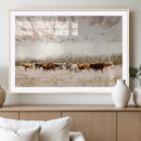 Longhorn Cattle Wall Art Canvas Print – Framed Texas Ranch
