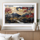 Modern Mount Fuji Wall Art Canvas Print – Framed Abstract