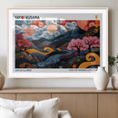 Modern Japanese Wall Art Canvas Print – Framed Abstract