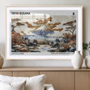 Modern Japanese Wall Art Canvas Print – Framed Abstract