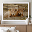 Highland Cow Wall Art Canvas Print – Framed Rustic Animal by MyGreatCanvas | Canvas Wall Art Prints | Photo Prints & Wall Decor