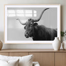 Longhorn Photography Wall Art Canvas Print – Framed Western by MyGreatCanvas | Canvas Wall Art Prints | Photo Prints & Wall Decor