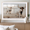 Rustic Cow Scene Wall Art Canvas Print – Framed Farmhouse by MyGreatCanvas | Canvas Wall Art Prints | Photo Prints & Wall Decor