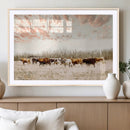 Cow Herd Wall Art Canvas Print – Framed Farmhouse Cattle by MyGreatCanvas | Canvas Wall Art Prints | Photo Prints & Wall Decor