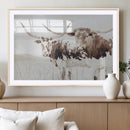 Longhorn Cow Decor Wall Art Canvas Print – Framed Rustic by MyGreatCanvas | Canvas Wall Art Prints | Photo Prints & Wall Decor