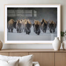 Bison Herd Wall Art Canvas Print, Framed Rustic Wildlife by MyGreatCanvas | Canvas Wall Art Prints | Photo Prints & Wall Decor
