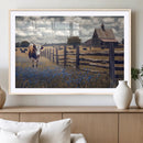 Texas Longhorn Canvas Wall Art Print – Framed Rustic Barn by MyGreatCanvas | Canvas Wall Art Prints | Photo Prints & Wall Decor