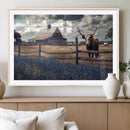 Texas Longhorn Wall Art Canvas Print – Framed Rustic Barn by MyGreatCanvas | Canvas Wall Art Prints | Photo Prints & Wall Decor