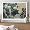 Japanese Waterfall Wall Art Canvas Print – Framed Oriental by MyGreatCanvas | Canvas Wall Art Prints | Photo Prints & Wall Decor
