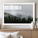 Misty Mountains Wall Art Canvas Print – Framed Foggy Forest by MyGreatCanvas | Canvas Wall Art Prints | Photo Prints & Wall Decor