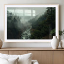 Misty Forest Wall Art Canvas Print – Framed Foggy River Art by MyGreatCanvas | Canvas Wall Art Prints | Photo Prints & Wall Decor