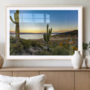 Saguaro Cactus Wall Art Canvas Print – Framed Desert Sunset by MyGreatCanvas | Canvas Wall Art Prints | Photo Prints & Wall Decor