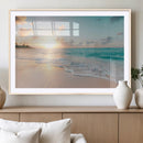 Beach Sunset Wall Art Canvas Print – Framed Ocean Waves
