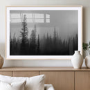 Misty Pines Wall Art Canvas Print – Framed Woodland