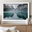 Mountain Lake Wall Art Canvas Print – Framed Toblacher See