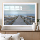 Beach Boardwalk Wall Art Canvas Print – Framed Coastal