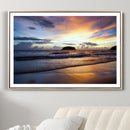 Beach Sunset Wall Art Canvas Print – Tropical Ocean Waves