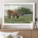 Texas Longhorn Wall Art Canvas Print – Framed Rustic Ranch by MyGreatCanvas | Canvas Wall Art Prints | Photo Prints & Wall Decor
