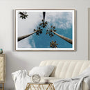 Tropical Palm Trees Wall Art Canvas Print – Framed