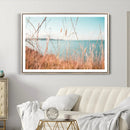 Coastal Grass Landscape Wall Art Canvas Print – Golden