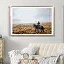 Cowboy Wall Art Canvas Print – Framed Western Rustic Ranch