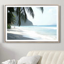 Tropical Beach Wall Art Canvas Print – Framed Serene Ocean