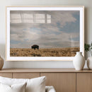 American Wild Bison Wall Art Canvas Print – Framed Rustic by MyGreatCanvas | Canvas Wall Art Prints | Photo Prints & Wall Decor