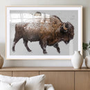 Snowy Buffalo Wall Art Canvas Print – Framed Wildlife by MyGreatCanvas | Canvas Wall Art Prints | Photo Prints & Wall Decor