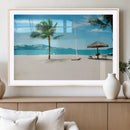 Tropical Beach Wall Art Canvas Print – Framed Palm Tree by MyGreatCanvas | Canvas Wall Art Prints | Photo Prints & Wall Decor