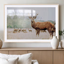 Rustic Deer Wall Art Canvas Print – Forest Woodland Stag