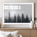 Foggy Forest Wall Art Canvas Print – Framed Misty Pines