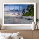 Tropical Beach Wall Art Canvas Print – Framed Sunset Glow by MyGreatCanvas | Canvas Wall Art Prints | Photo Prints & Wall Decor