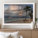 Tropical Storm Wall Art Canvas Print – Framed Moody Beach by MyGreatCanvas | Canvas Wall Art Prints | Photo Prints & Wall Decor