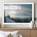 Snowy Mountains Wall Art Canvas Print – Framed Alpine by MyGreatCanvas | Canvas Wall Art Prints | Photo Prints & Wall Decor