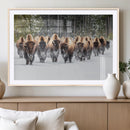 American Bison Herd Wall Art Canvas Print – Powerful Winter by MyGreatCanvas | Canvas Wall Art Prints | Photo Prints & Wall Decor