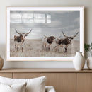 Majestic Longhorn Cows Wall Art Canvas Print – Rustic by MyGreatCanvas | Canvas Wall Art Prints | Photo Prints & Wall Decor