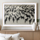 Wild Horse Stampede Wall Art Canvas Print – Monochrome by MyGreatCanvas | Canvas Wall Art Prints | Photo Prints & Wall Decor
