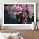 Black Beauty Petal Crown Wall Art Canvas Print – Floral by MyGreatCanvas | Canvas Wall Art Prints | Photo Prints & Wall Decor