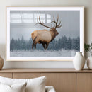 Majestic Elk Snowy Forest Wall Art Canvas Print – Winter by MyGreatCanvas | Canvas Wall Art Prints | Photo Prints & Wall Decor