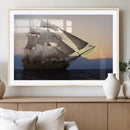 Sailing Ship Wall Art Canvas Print – Sunset Ocean Voyage by MyGreatCanvas | Canvas Wall Art Prints | Photo Prints & Wall Decor