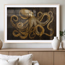 Octopus Wall Art Canvas Print – Wooden Art Sea Creature by MyGreatCanvas | Canvas Wall Art Prints | Photo Prints & Wall Decor