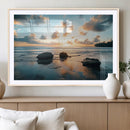 Rocky Ocean Sunset Wall Art Print – Seaside Canvas Dramatic by MyGreatCanvas | Canvas Wall Art Prints | Photo Prints & Wall Decor