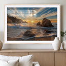 Rocky Ocean Sunset Wall Art Print – Seaside Canvas Dramatic by MyGreatCanvas | Canvas Wall Art Prints | Photo Prints & Wall Decor