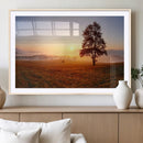 Golden Sunrise Landscape Canvas Wall Art – Framed Misty by MyGreatCanvas | Canvas Wall Art Prints | Photo Prints & Wall Decor
