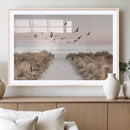 Coastal Pathway Canvas Wall Art Print – Framed Seaside by MyGreatCanvas | Canvas Wall Art Prints | Photo Prints & Wall Decor