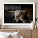 Texas Longhorn Bull Canvas Wall Art, Rustic Western by MyGreatCanvas | Canvas Wall Art Prints | Photo Prints & Wall Decor