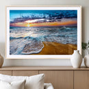 Ocean Waves Wall Art Canvas Print Ocean Waves Beach Sunset by MyGreatCanvas | Canvas Wall Art Prints | Photo Prints & Wall Decor