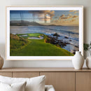 Coastal Golf Course Wall Art Canvas Print – Sunset with by MyGreatCanvas | Canvas Wall Art Prints | Photo Prints & Wall Decor