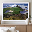 Ocean Cliff Golf Green Canvas Print – Framed Majestic by MyGreatCanvas | Canvas Wall Art Prints | Photo Prints & Wall Decor