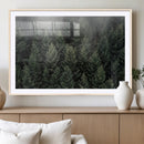 Misty Pine Forest Wall Art Canvas Print, Lush Green Trees by MyGreatCanvas | Canvas Wall Art Prints | Photo Prints & Wall Decor